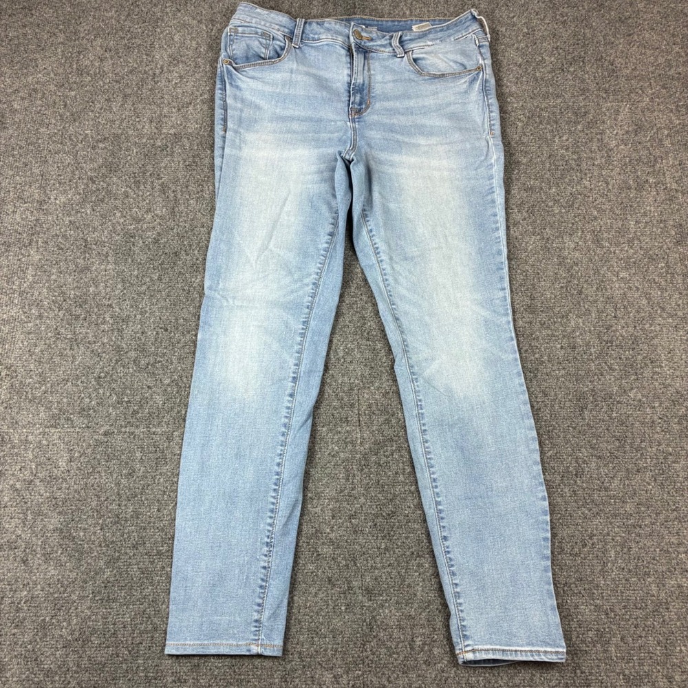 Old Navy Rockstar Super Skinny Jeans Womens‎ 12 Light Wash Blue Mid Rise Stretch